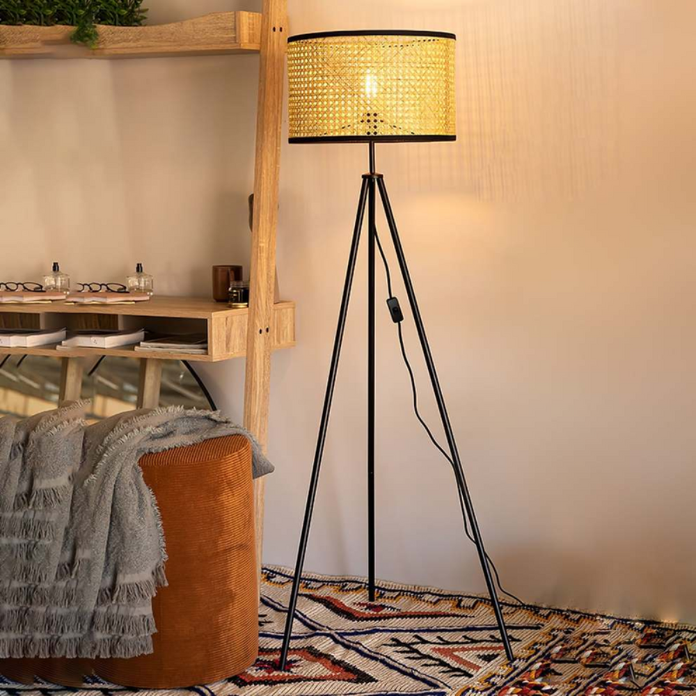 Boho Standing Floor Lamp | Sculptural Lighting with Curved Artistic Silhouette