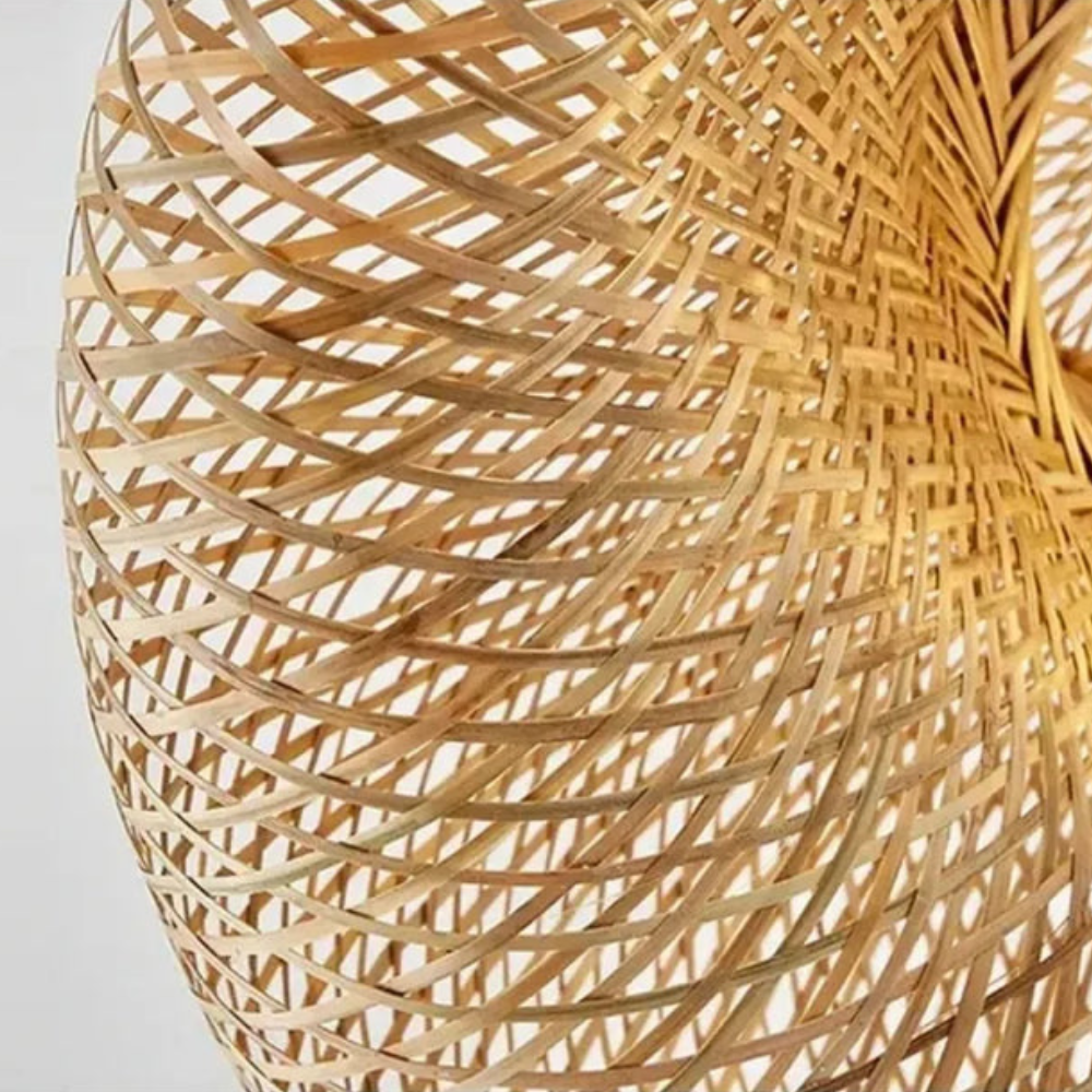Woven Pendant Light | LED Indoor Hanging Lamp for Dining and Living Room