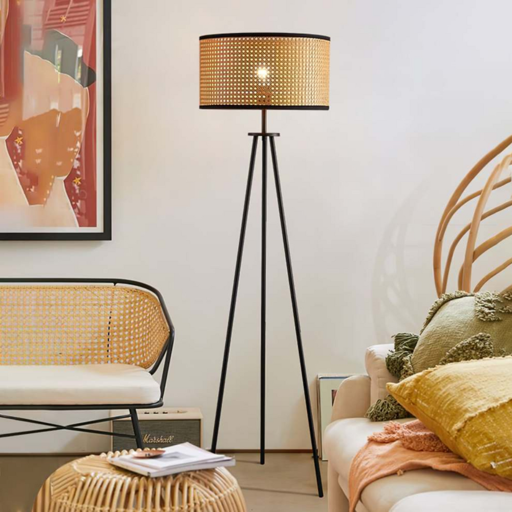 Boho Standing Floor Lamp | Sculptural Lighting with Curved Artistic Silhouette