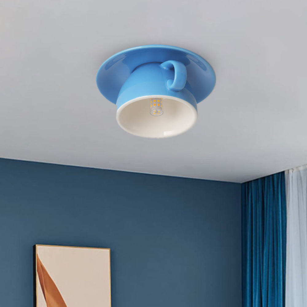 Minimalist Round LED Ceiling Light | Modern Flush Mount Fixture for Bedroom or Living Room