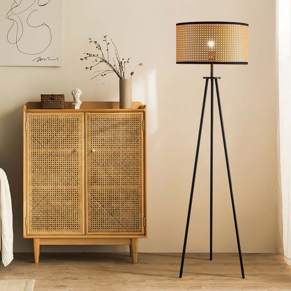 Boho Standing Floor Lamp | Sculptural Lighting with Curved Artistic Silhouette