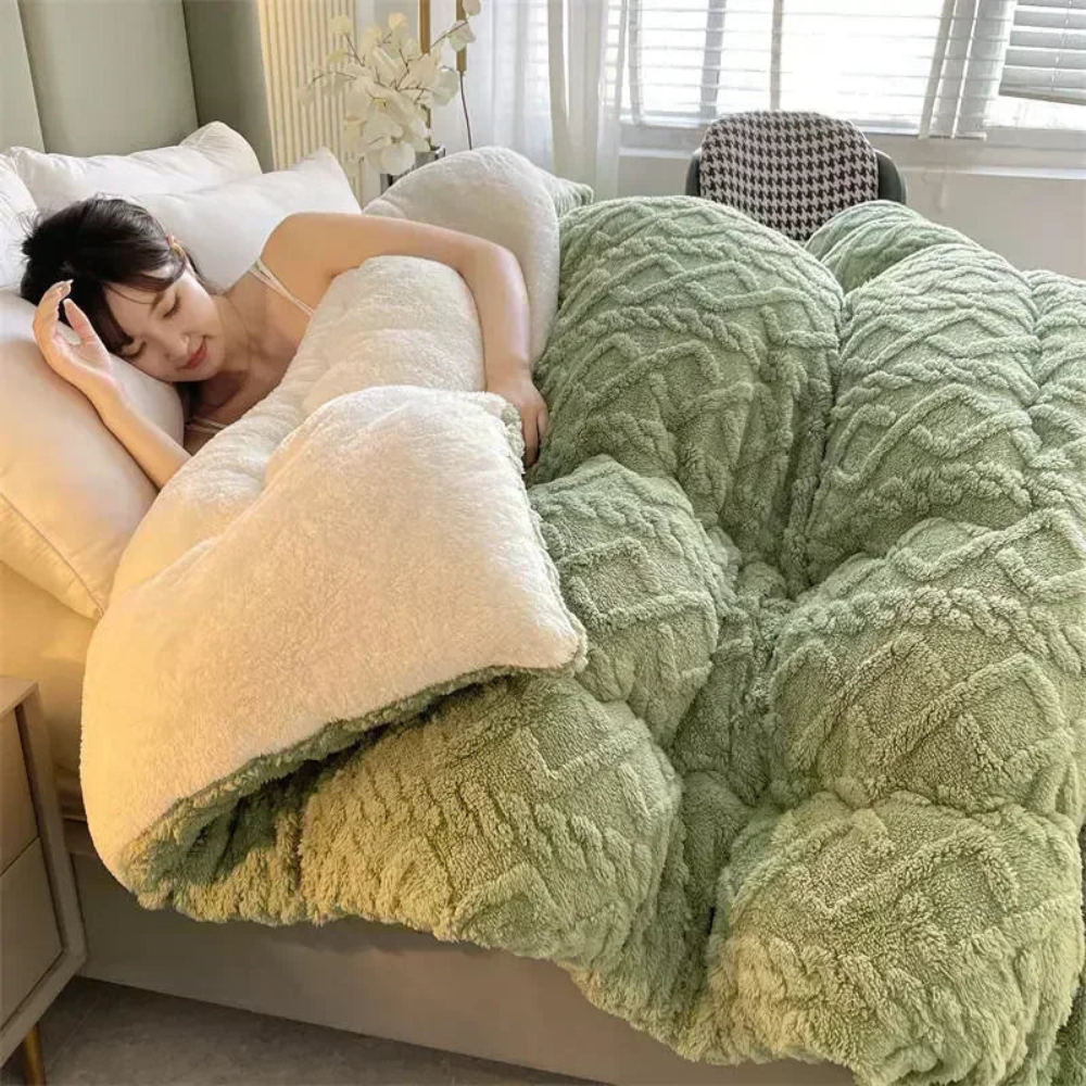 Thick Winter Weighted Blanket | Heavy Bed Cover for Cold Weather Comfort