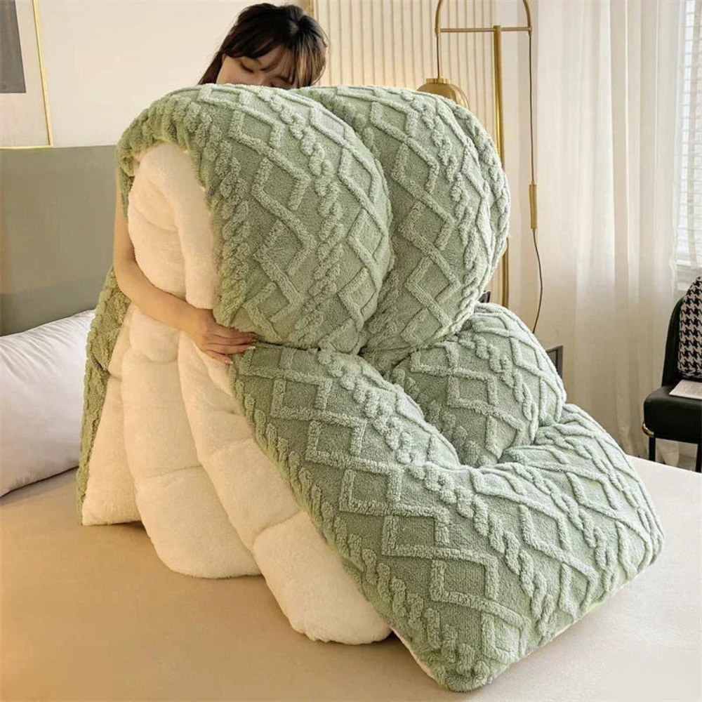 Thick Winter Weighted Blanket | Heavy Bed Cover for Cold Weather Comfort