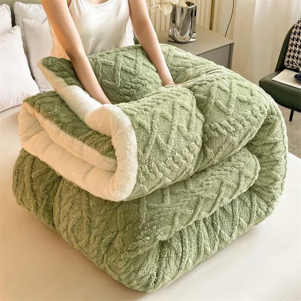 Thick Winter Weighted Blanket | Heavy Bed Cover for Cold Weather Comfort