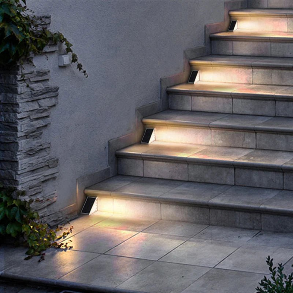 Outdoor Solar Lights | Modern Stair Lamps for Pathways and Gardens