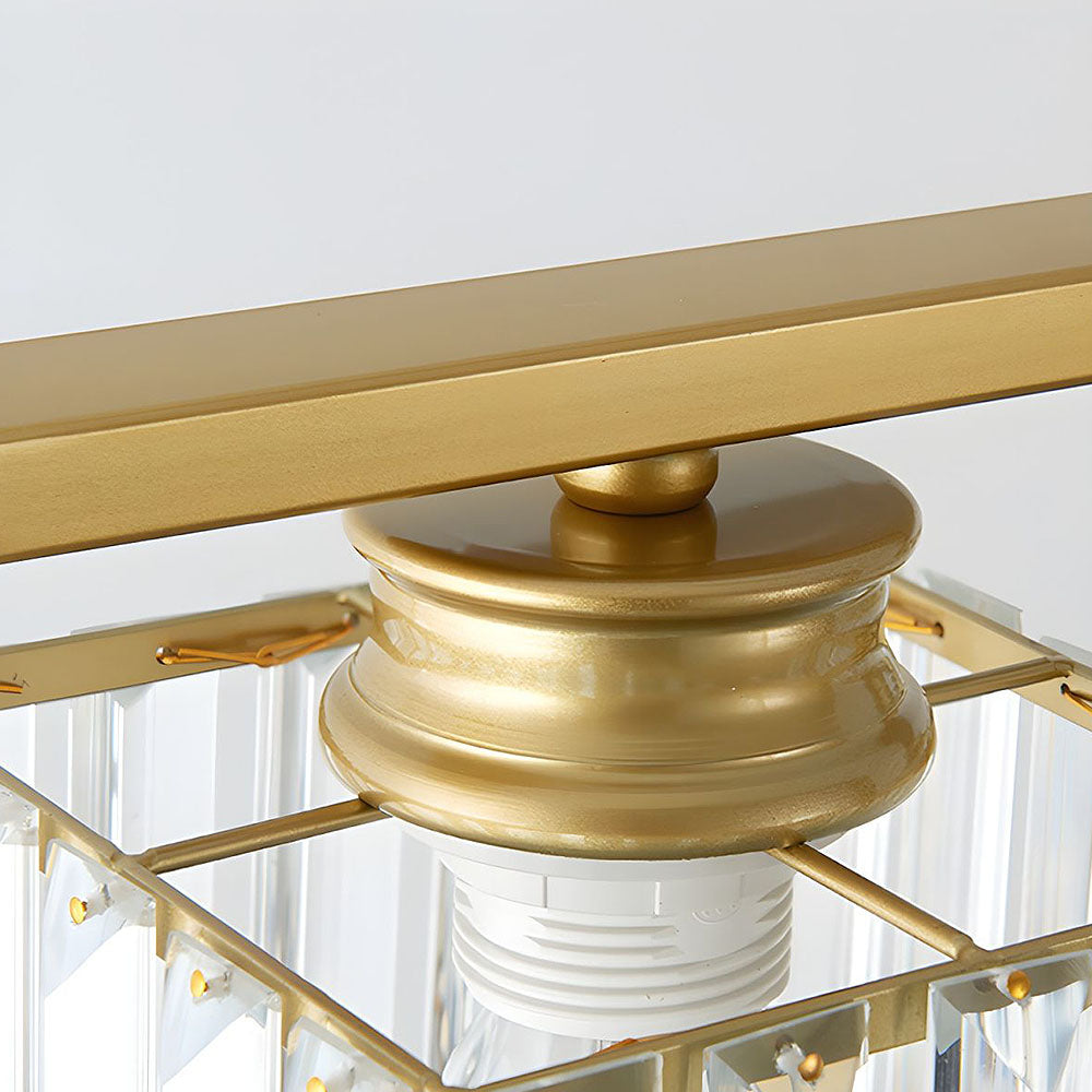 Dining Room Modern Pendant Light | Rectangular Multi Glass Shade