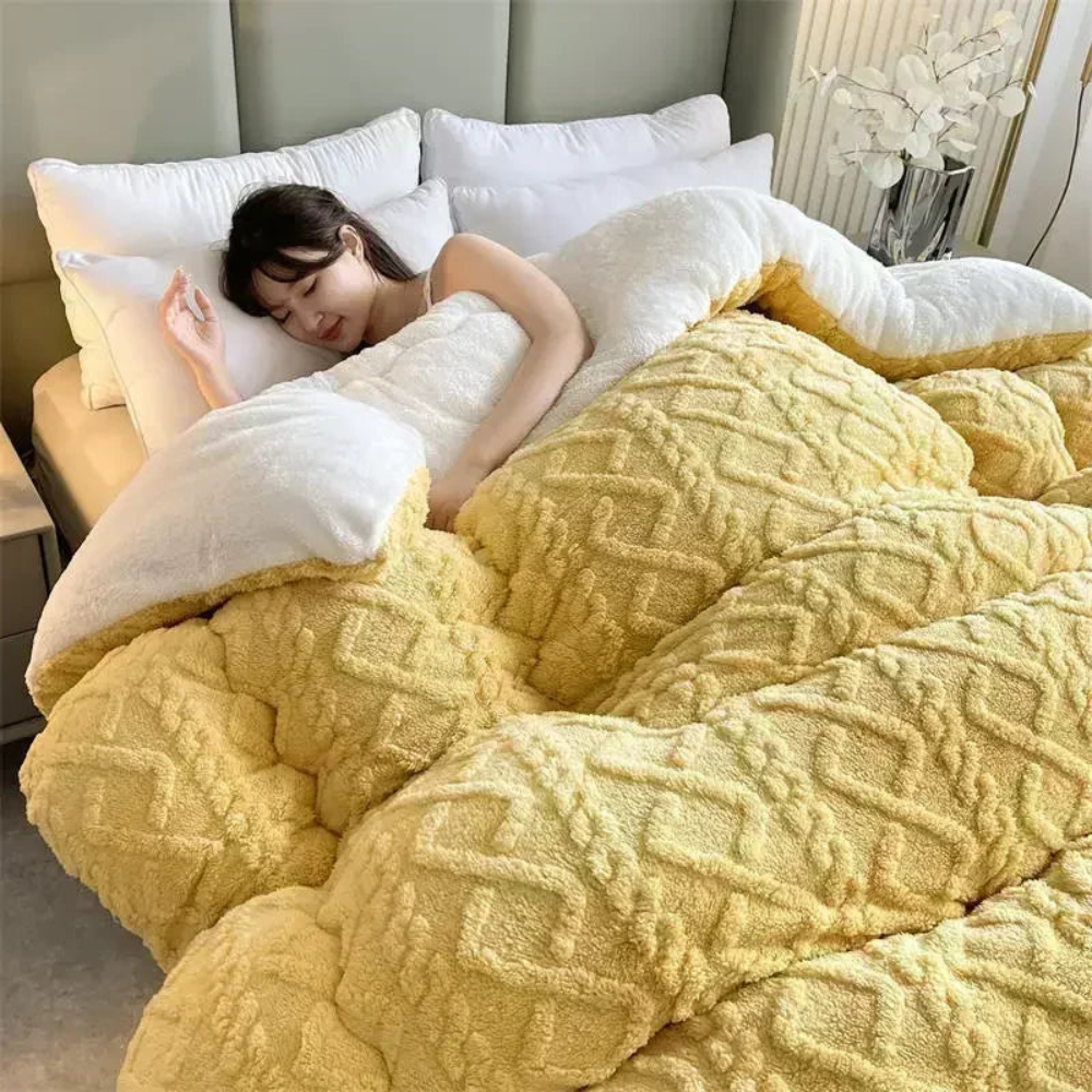 Thick Winter Weighted Blanket | Heavy Bed Cover for Cold Weather Comfort