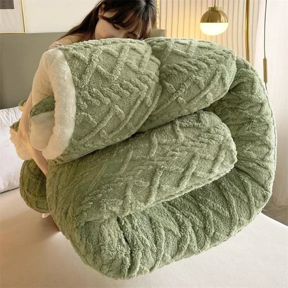 Thick Winter Weighted Blanket | Heavy Bed Cover for Cold Weather Comfort