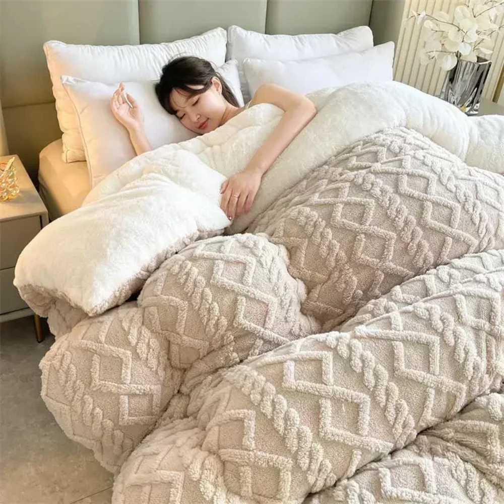Thick Winter Weighted Blanket | Heavy Bed Cover for Cold Weather Comfort