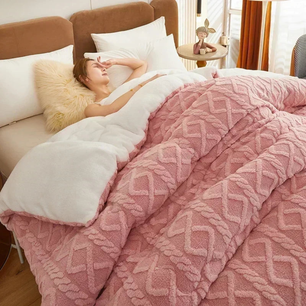 Thick Winter Weighted Blanket | Heavy Bed Cover for Cold Weather Comfort