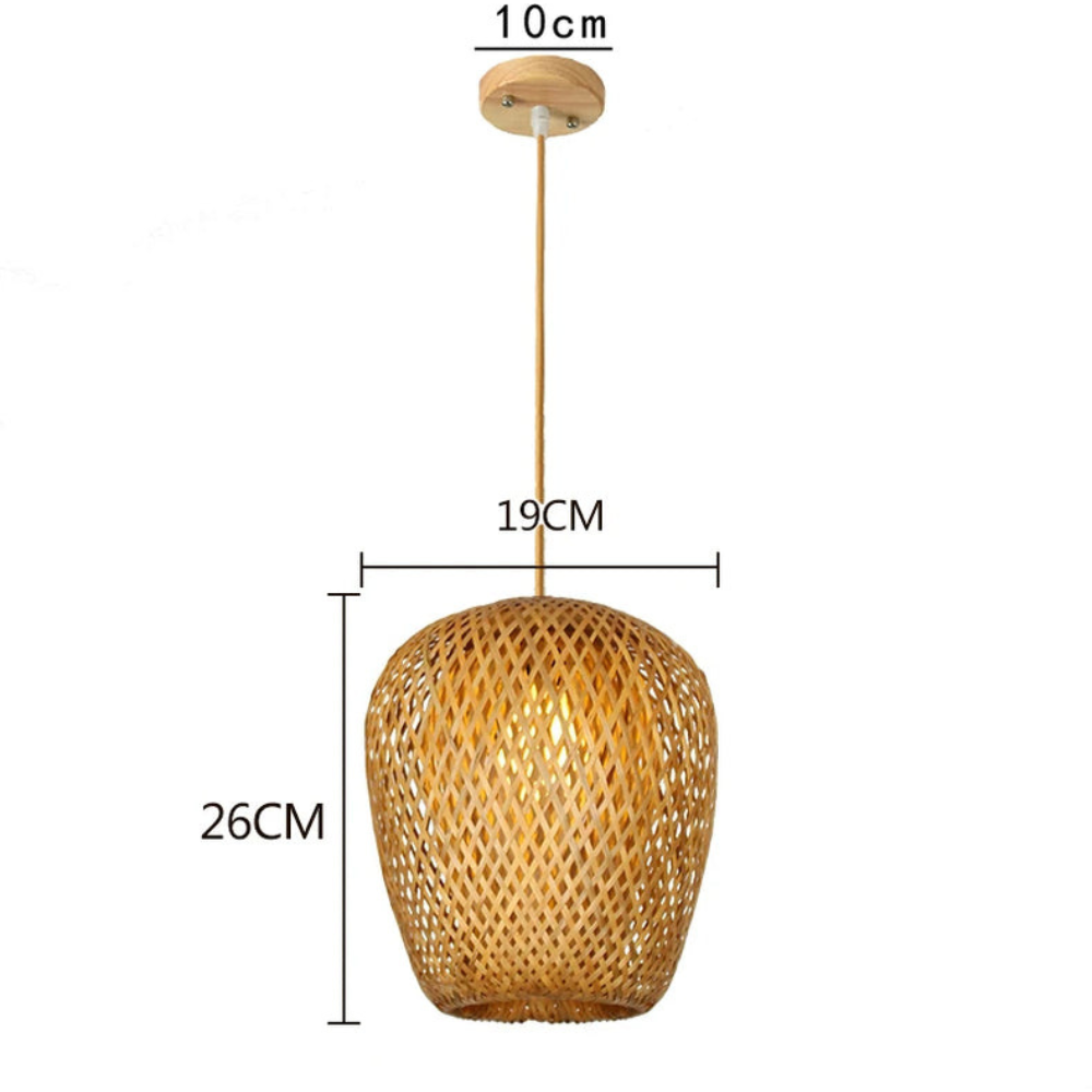 Woven Pendant Light for Dining Room | Handwoven Ceiling Fixture for Home Decor
