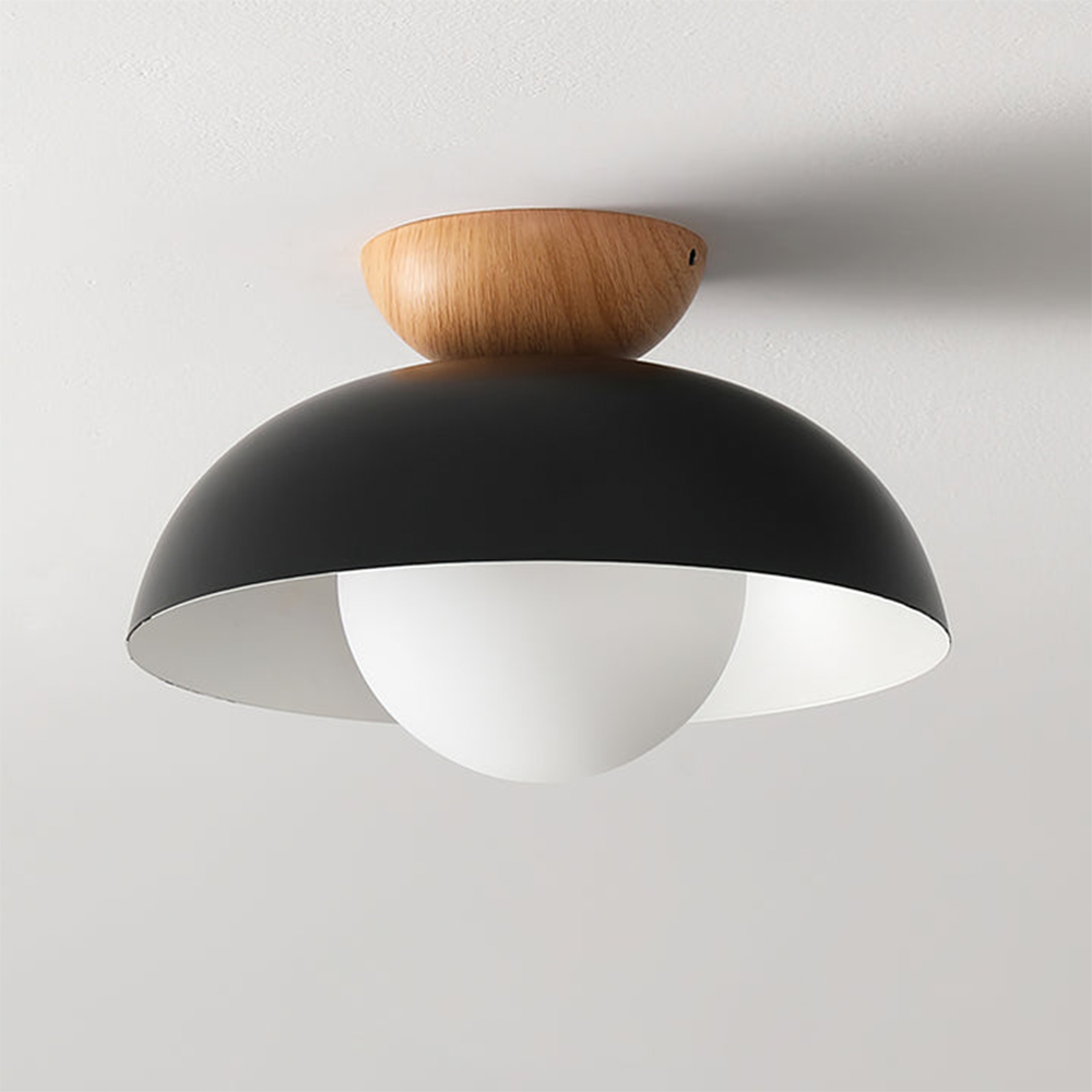 Ceiling Light | Minimalist Nordic Style Dome Semi-Flush Fixture