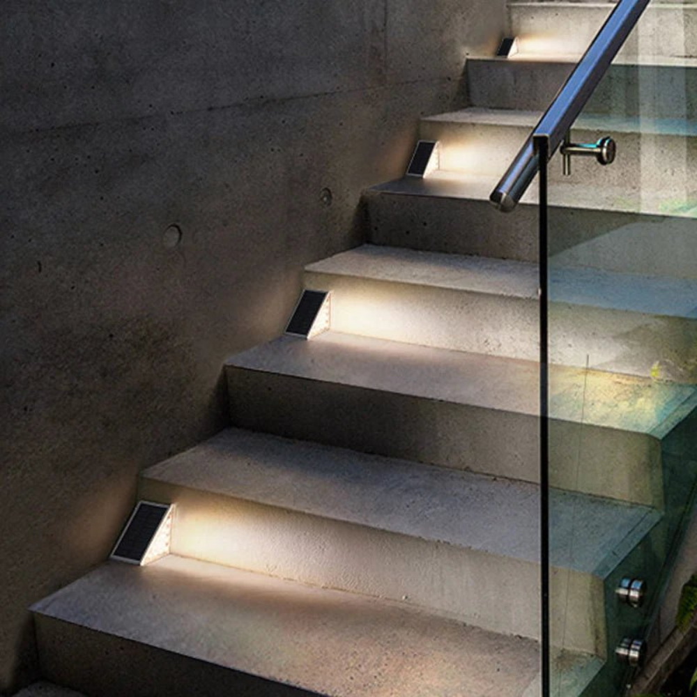 Outdoor Solar Lights | Modern Stair Lamps for Pathways and Gardens