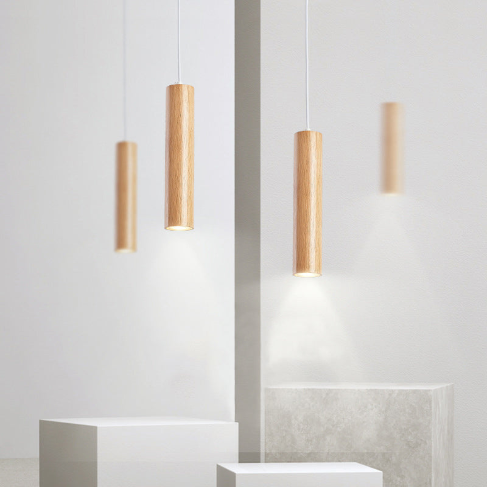 Cylindrical LED Pendant Light for Bedroom | Minimalist Modern Kitchen Island Fixture