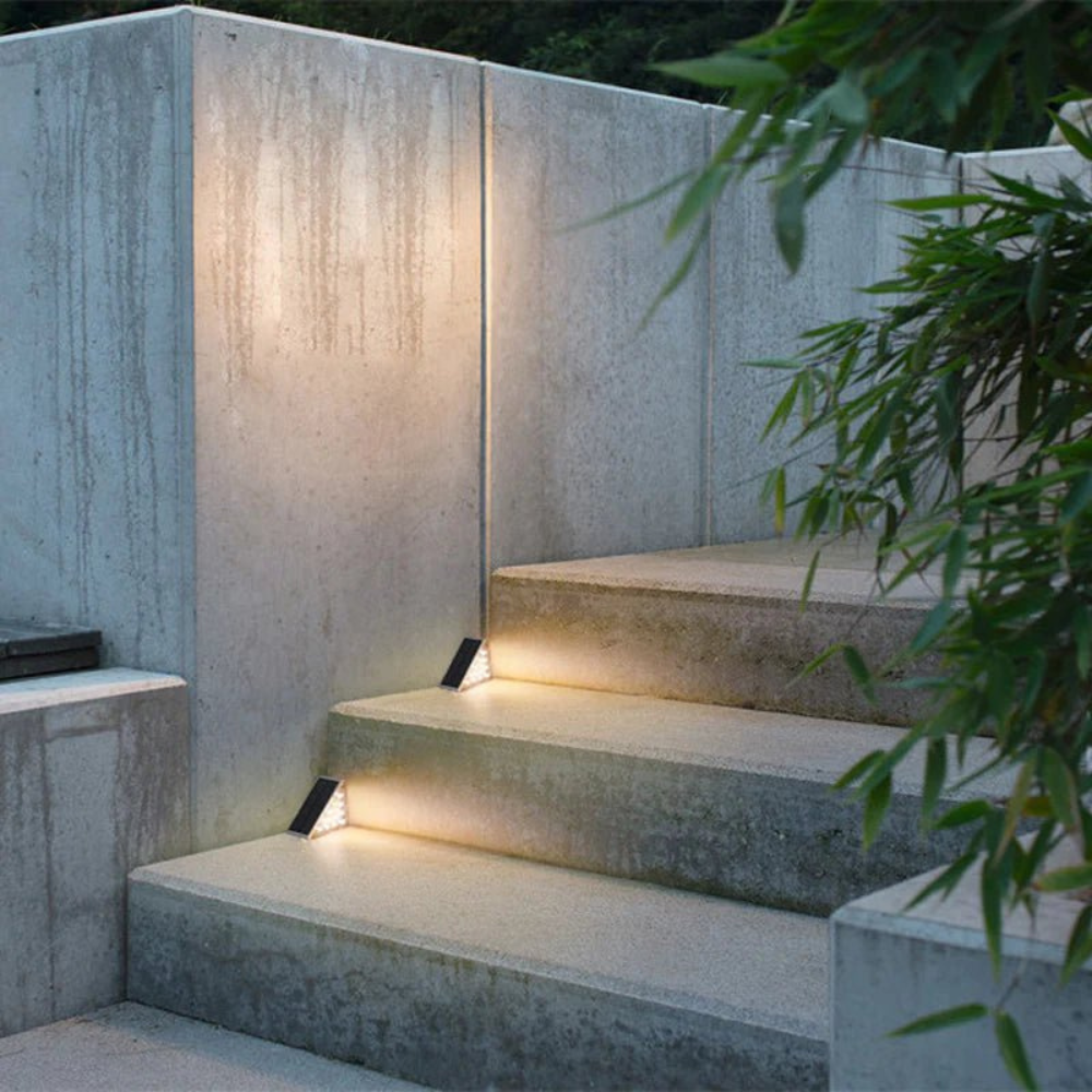 Outdoor Solar Lights | Modern Stair Lamps for Pathways and Gardens