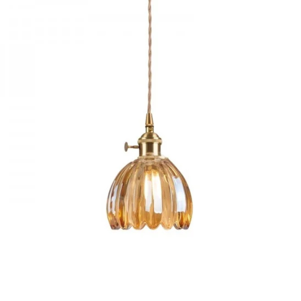 Pendant Light | Fluted Dome Ceiling Lamp