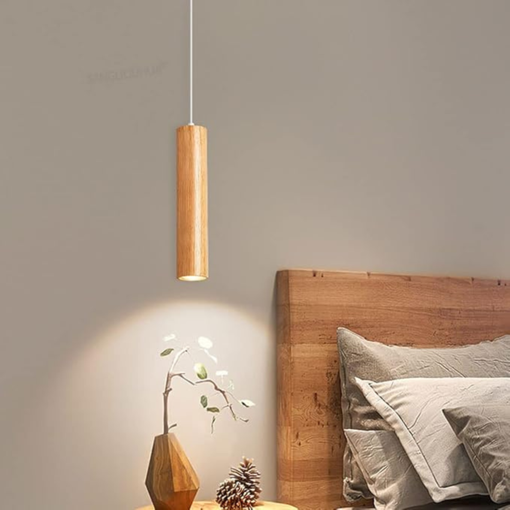 Cylindrical LED Pendant Light for Bedroom | Minimalist Modern Kitchen Island Fixture