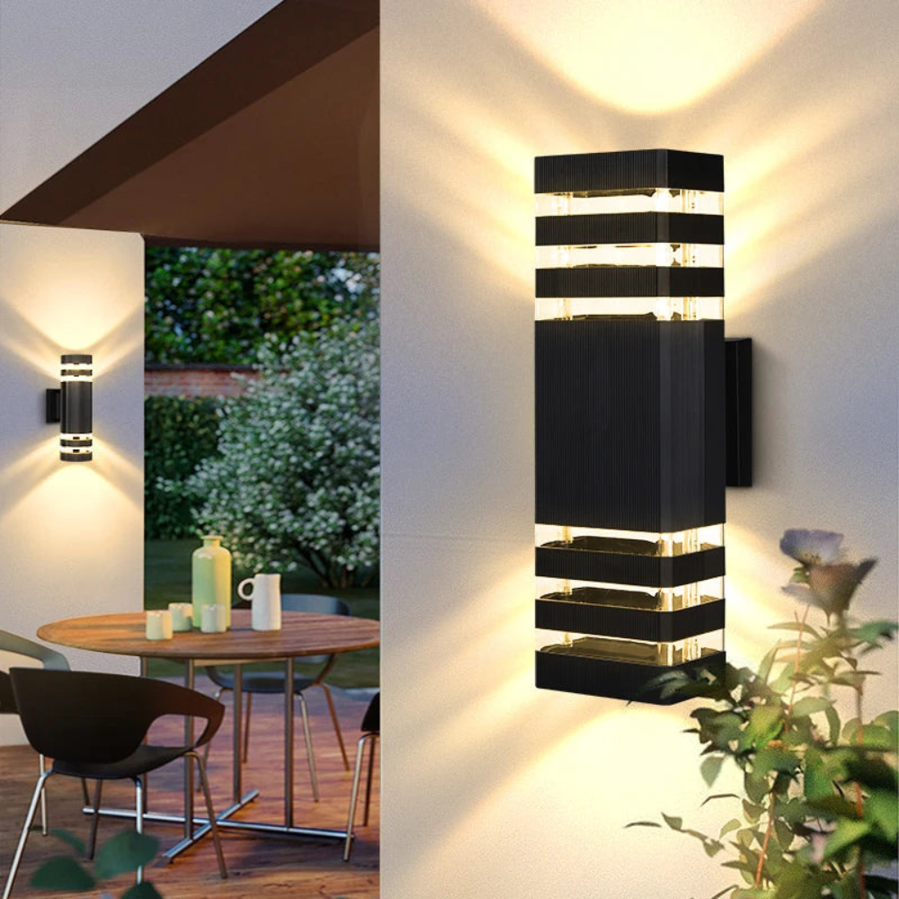 Modern Up Down LED Wall Light | Waterproof Outdoor Sconce for Porch, Garden & Entryway