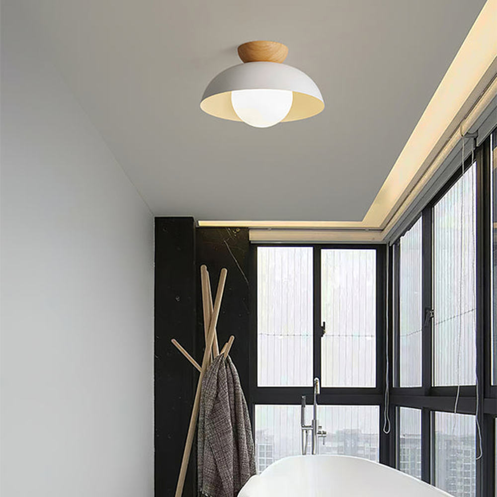 Ceiling Light | Minimalist Nordic Style Dome Semi-Flush Fixture