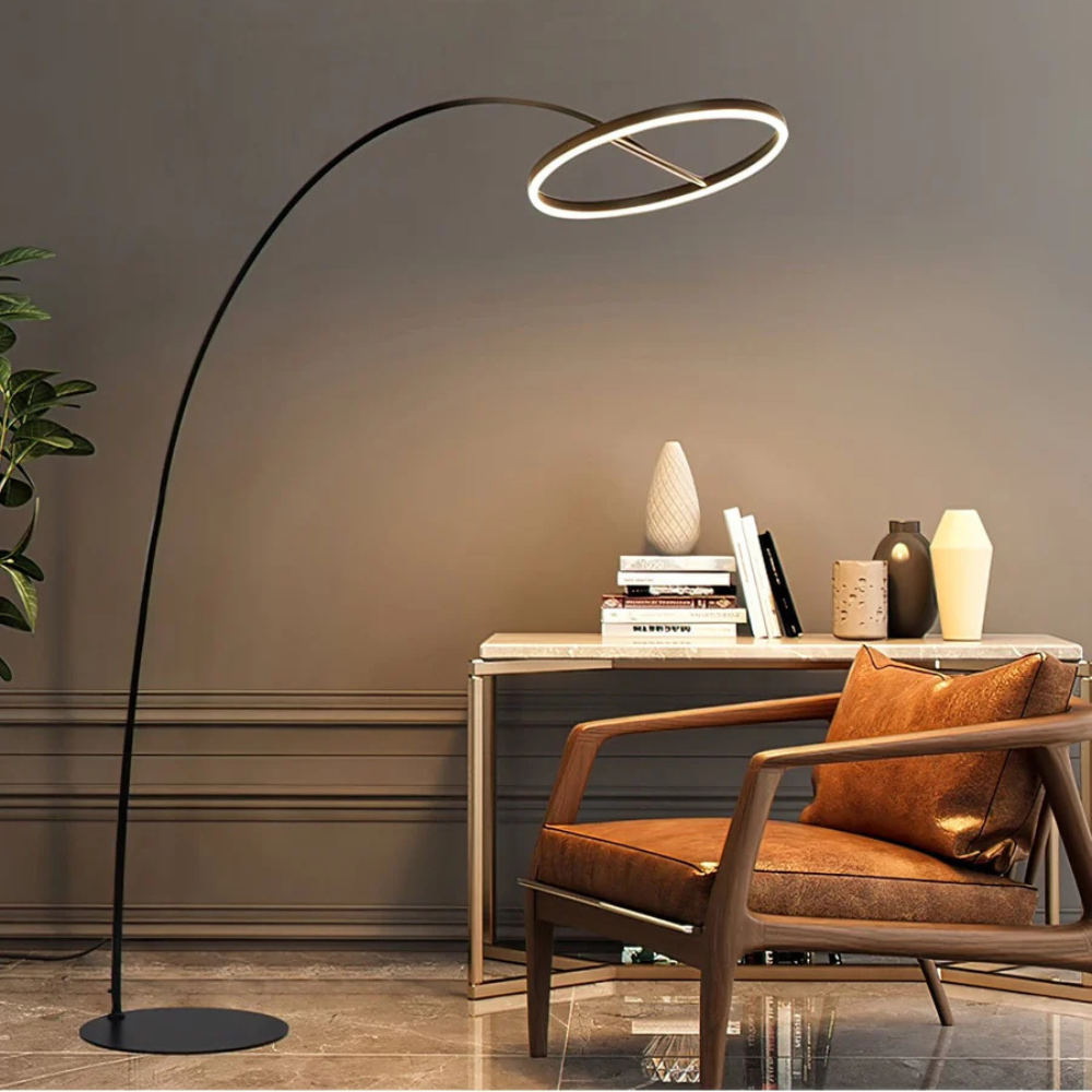 LED Angler Style Floor Lamp | Modern Adjustable Standing Light
