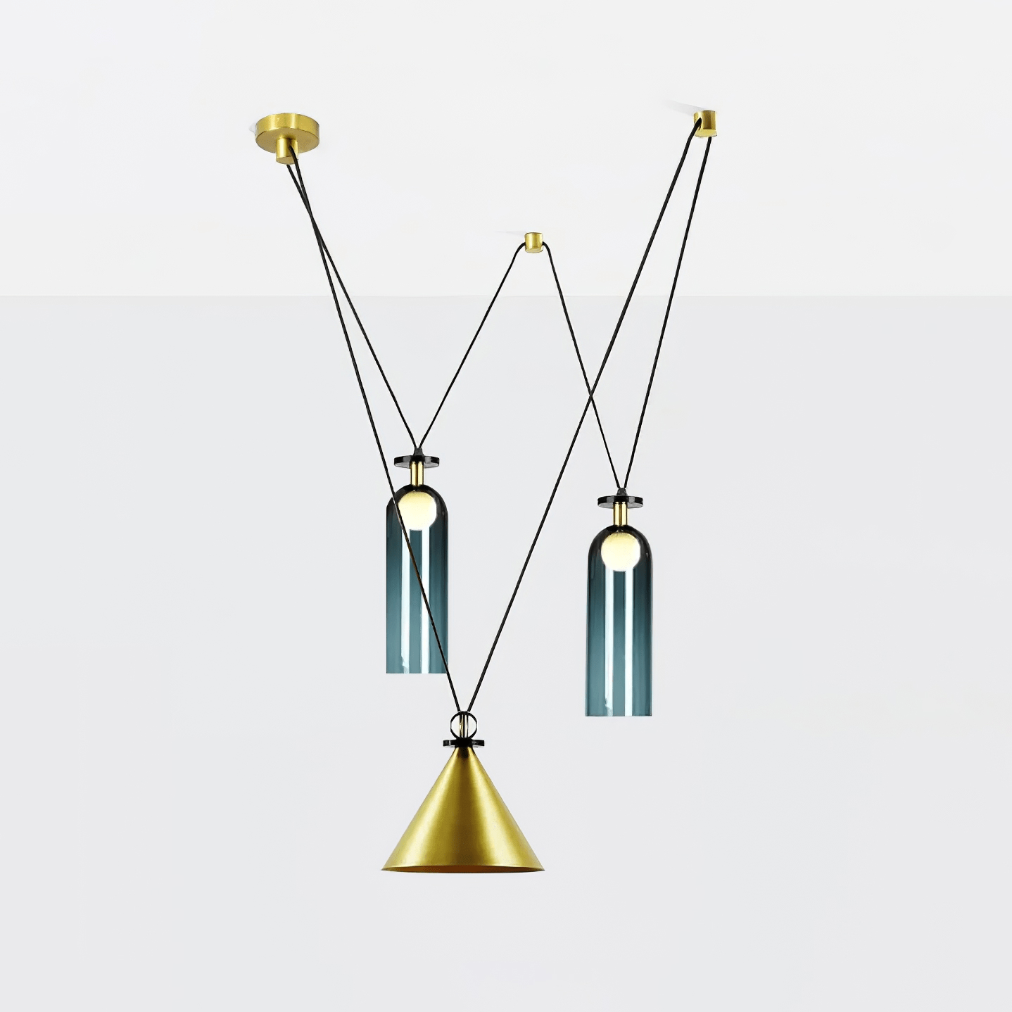 Geometric Shape Art Chandelier | Modern Multi-Pendant Light