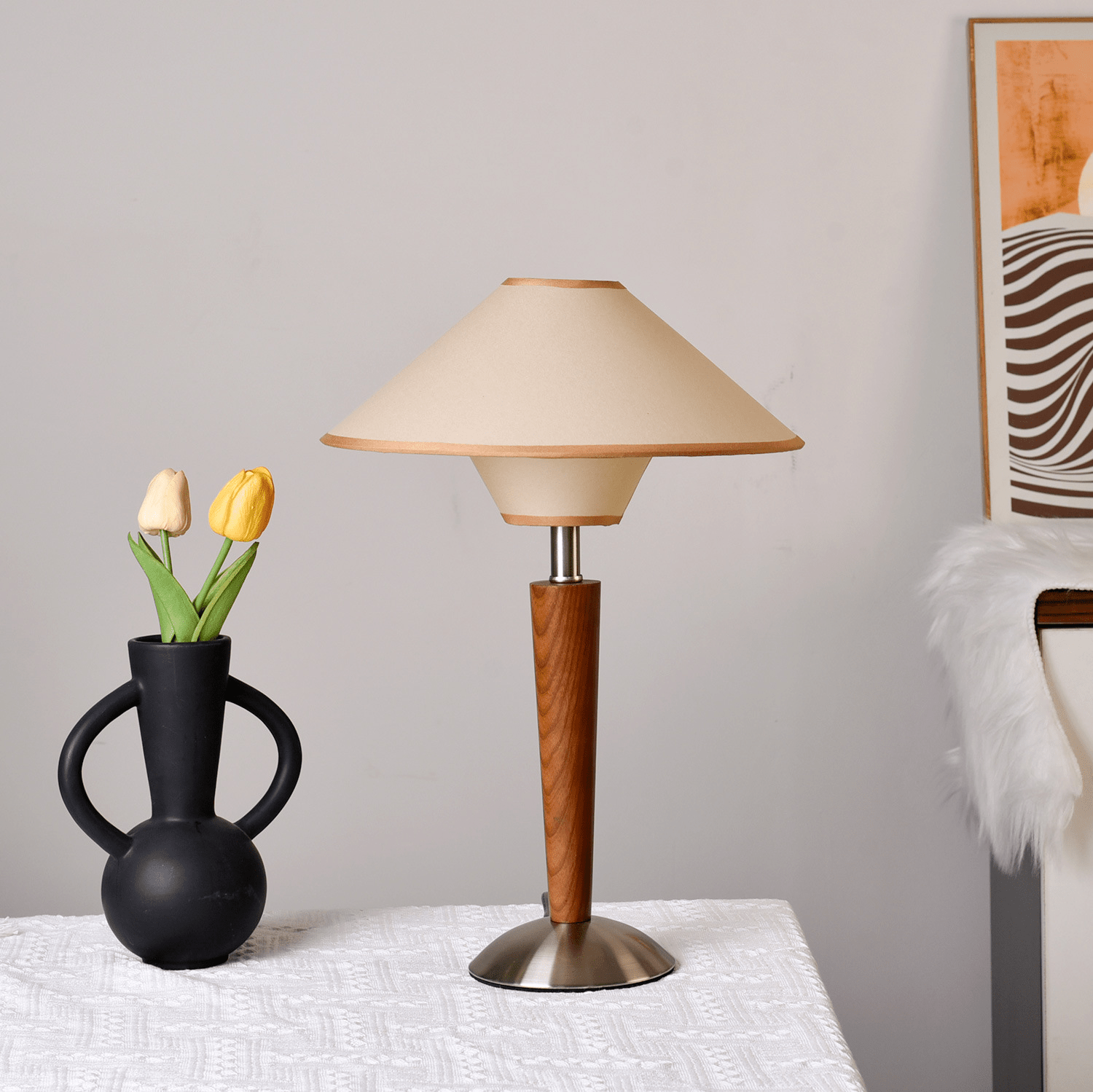 Table Lamp | Fabric Shade Table Light