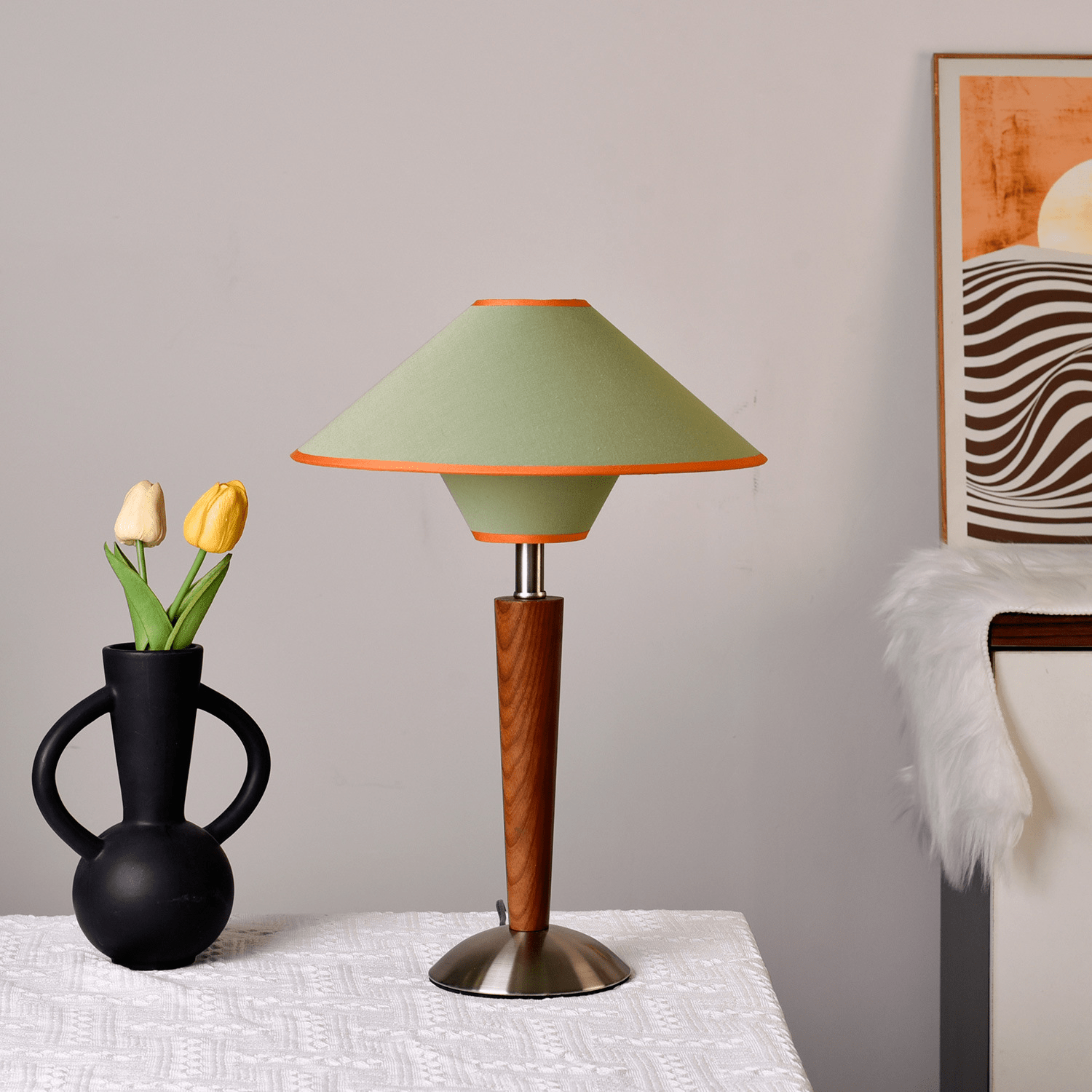 Table Lamp | Fabric Shade Table Light