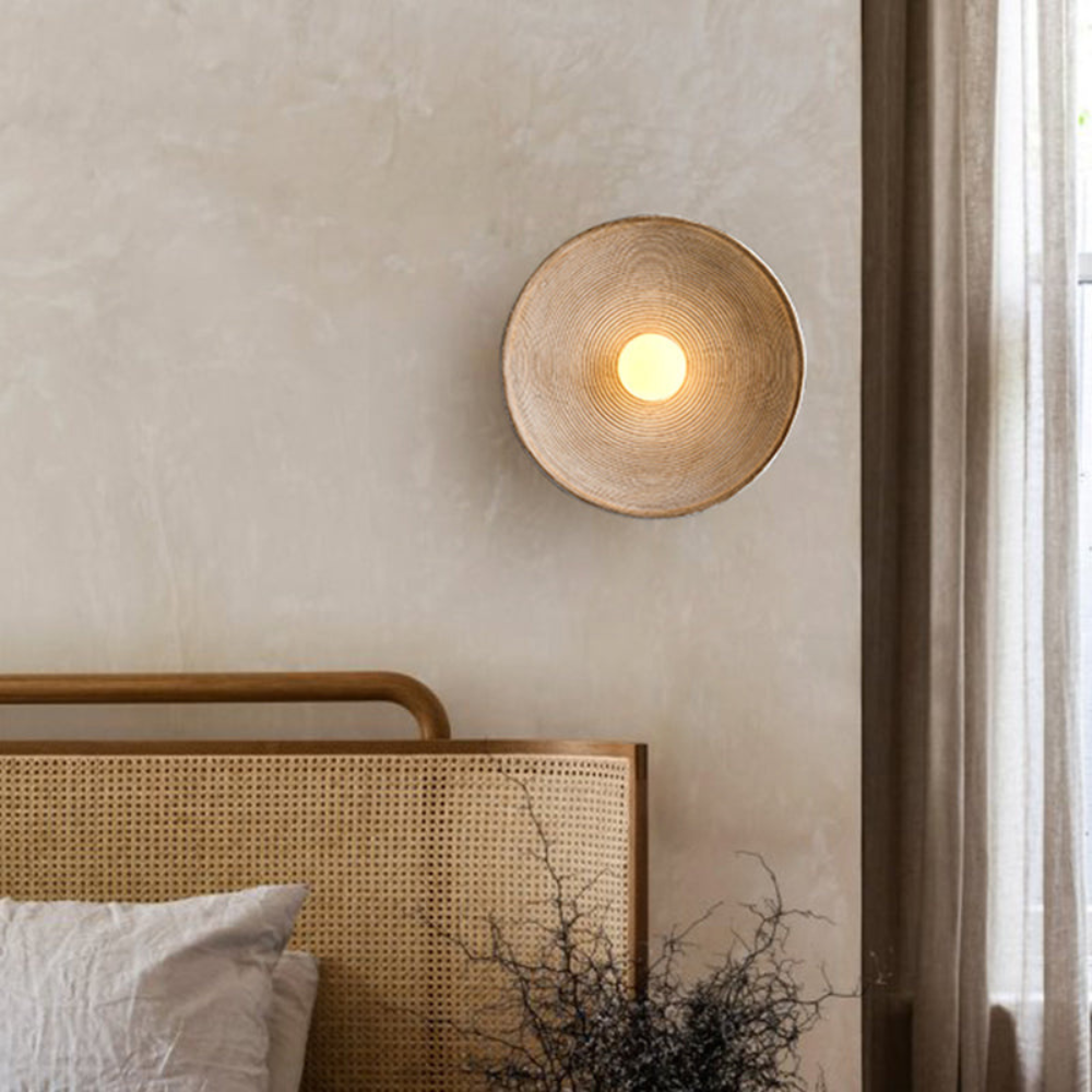 Modern Round Wall Lamp | Minimalist Indoor Light Fixture for Bedroom or Living Room
