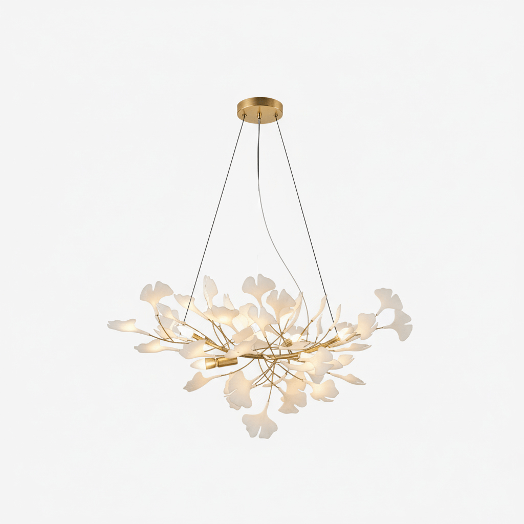 Chandelier Light | Ceiling Lamp with Leaf-Inspired Design