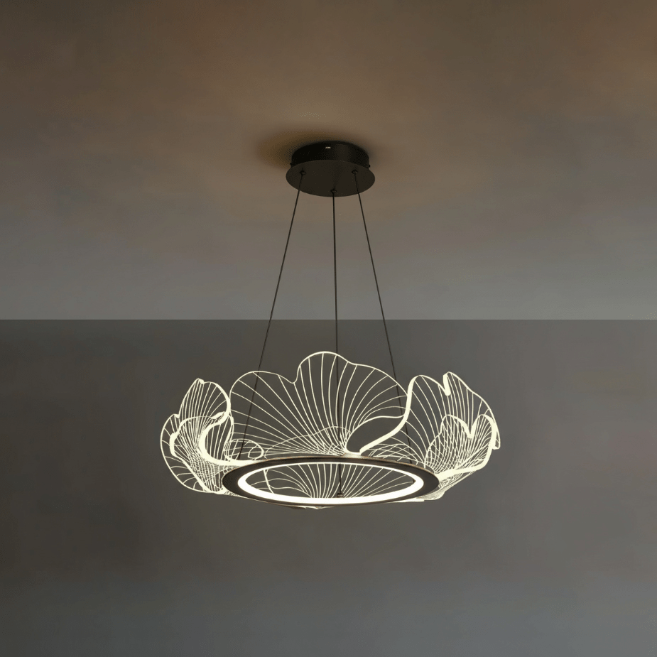 Living Room Modern Chandelier | Petal-Shaped LED Ceiling Light