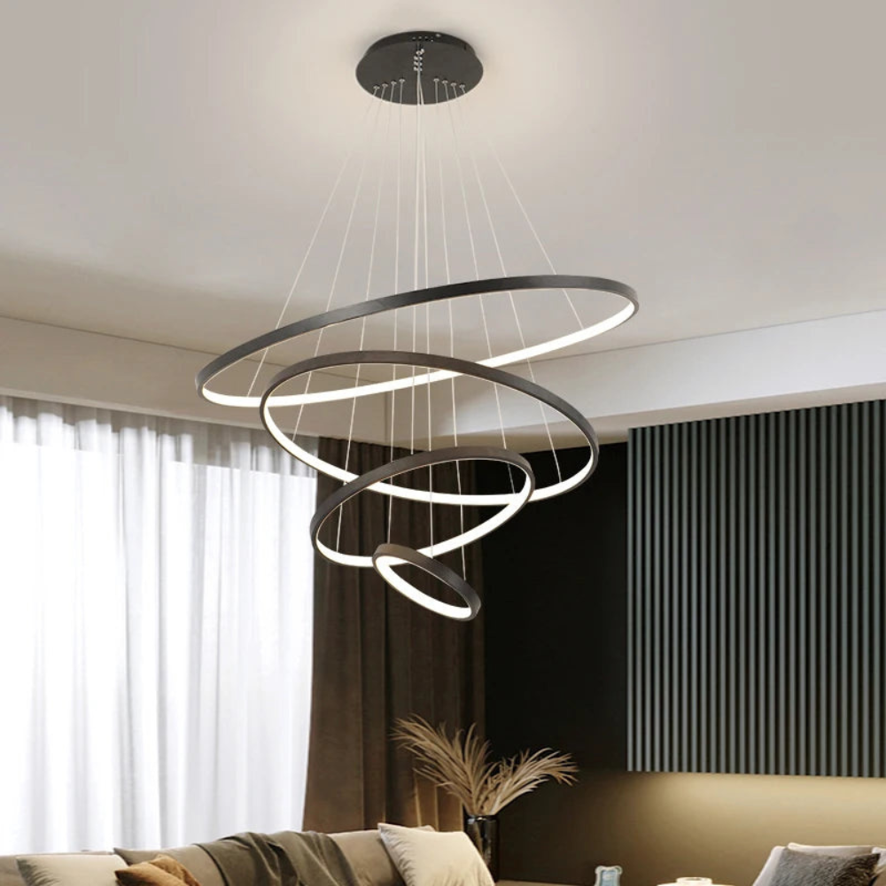 Pendant Light Fixture | Modern Ring-Style Chandelier for Dining and Living Rooms