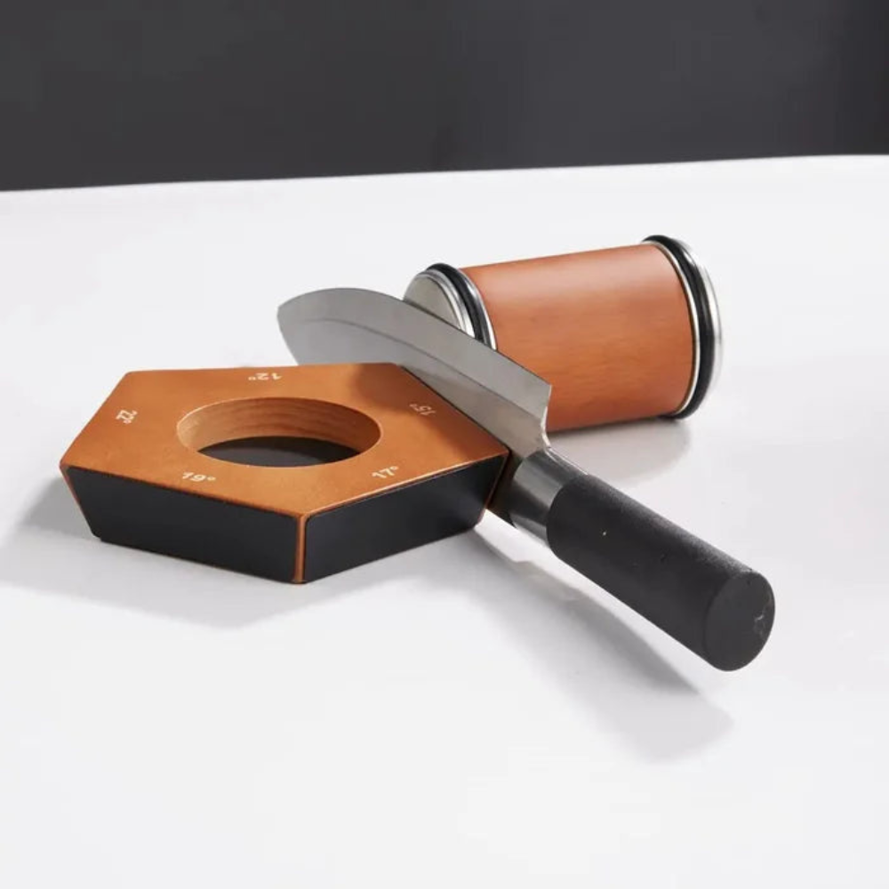Manual Knife Sharpener | Diamond-Coated Rolling Wheel for Precise Edge Control
