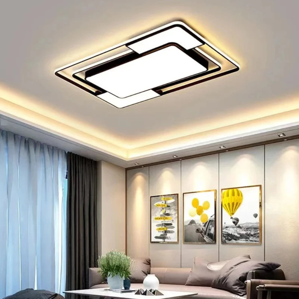 Remote-Controlled LED Fixture | Modern Ceiling Light for Living and Dining Rooms