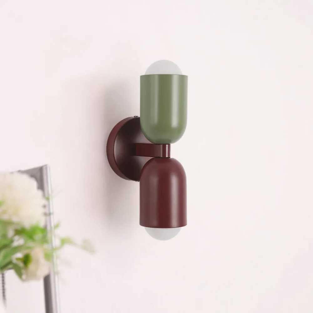 Double Headed Colorful Wall Lamp | Modern Art Inspired Accent Light