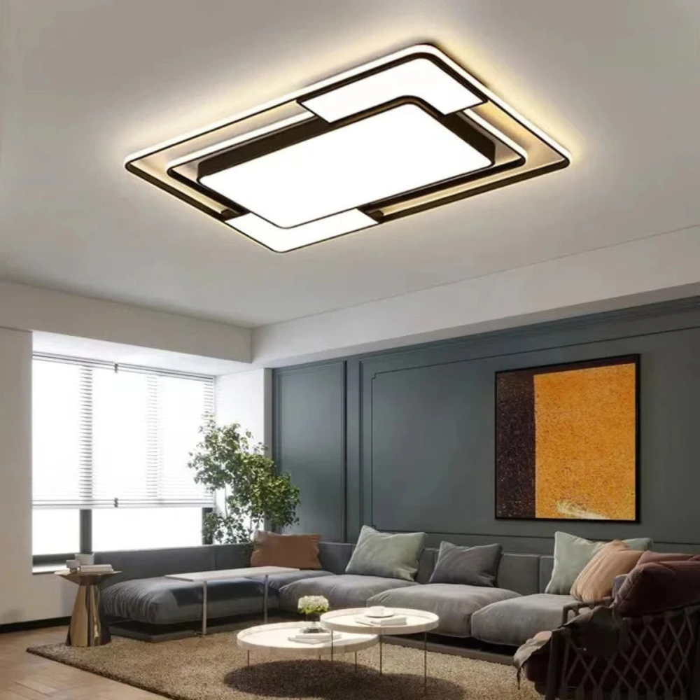 Remote-Controlled LED Fixture | Modern Ceiling Light for Living and Dining Rooms