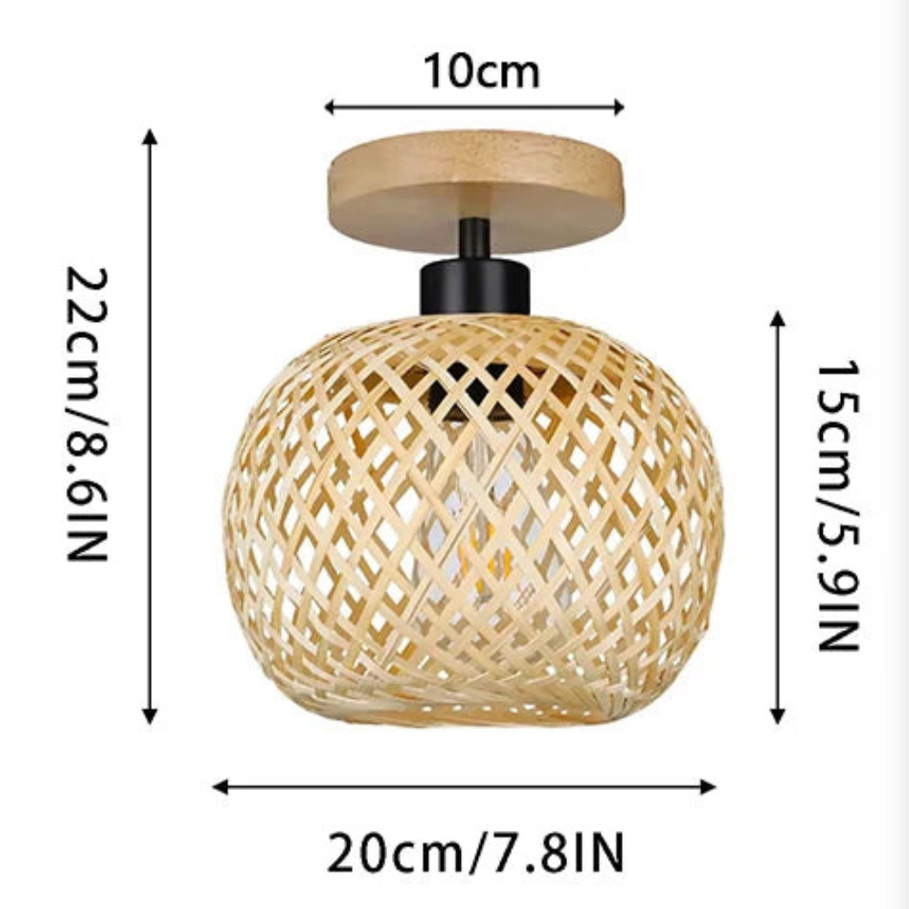 Pendant Light | Rattan Fixture for Dining Rooms and Restaurants
