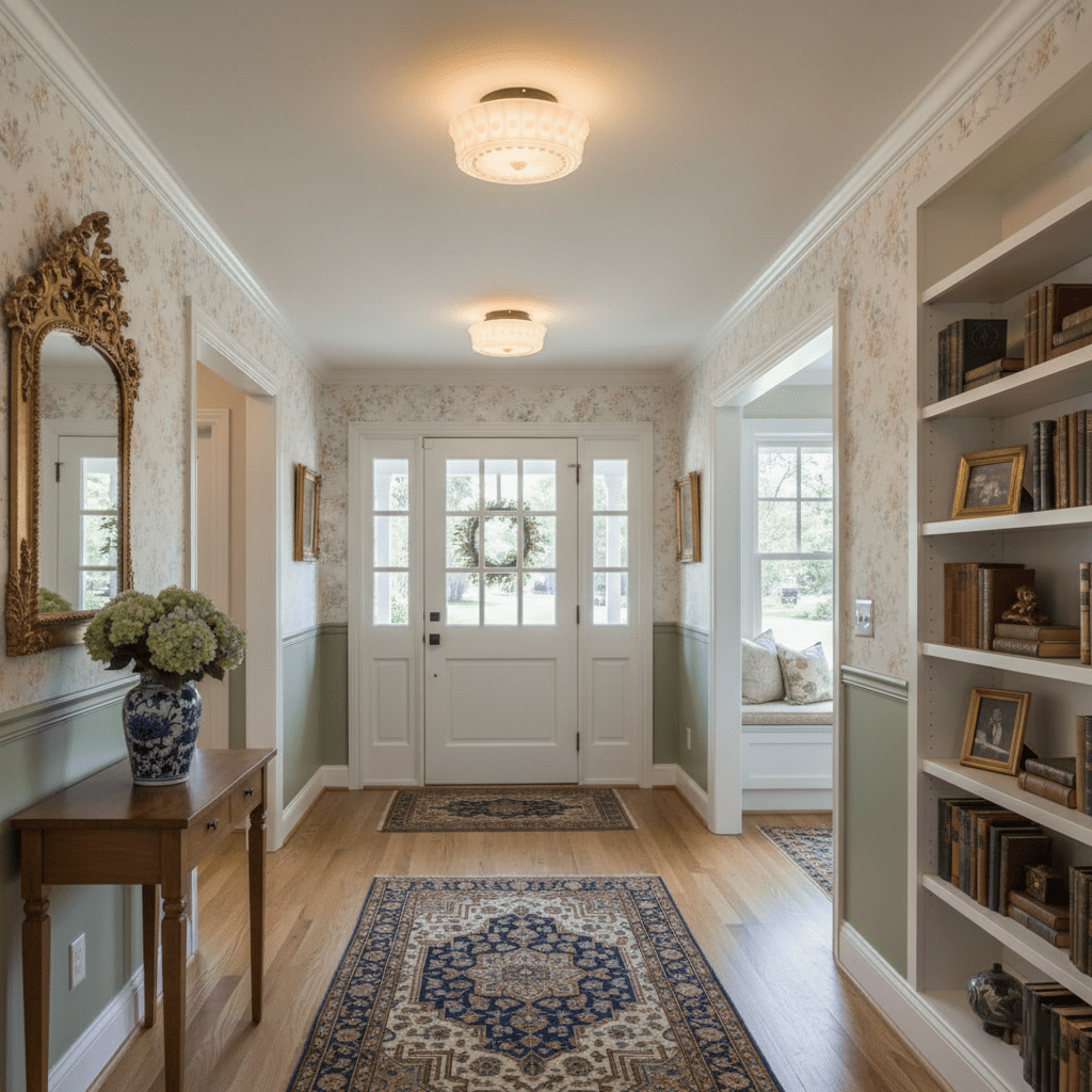 Ceiling Lights Vintage Style | Pressed Round Flush Mount