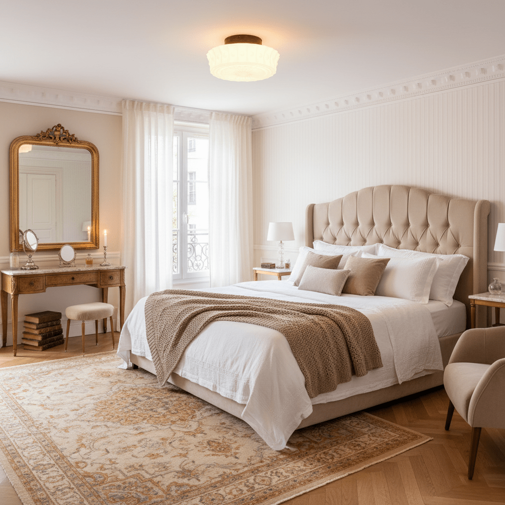 Ceiling Lights Vintage Style | Pressed Round Flush Mount