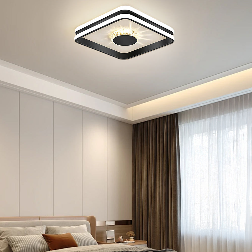 Ceiling Light | Geometric Square Round LED Fixture