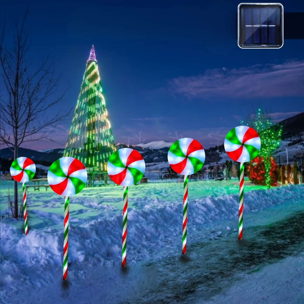 Outdoor Christmas Lights Decoration | Solar Path Windmill