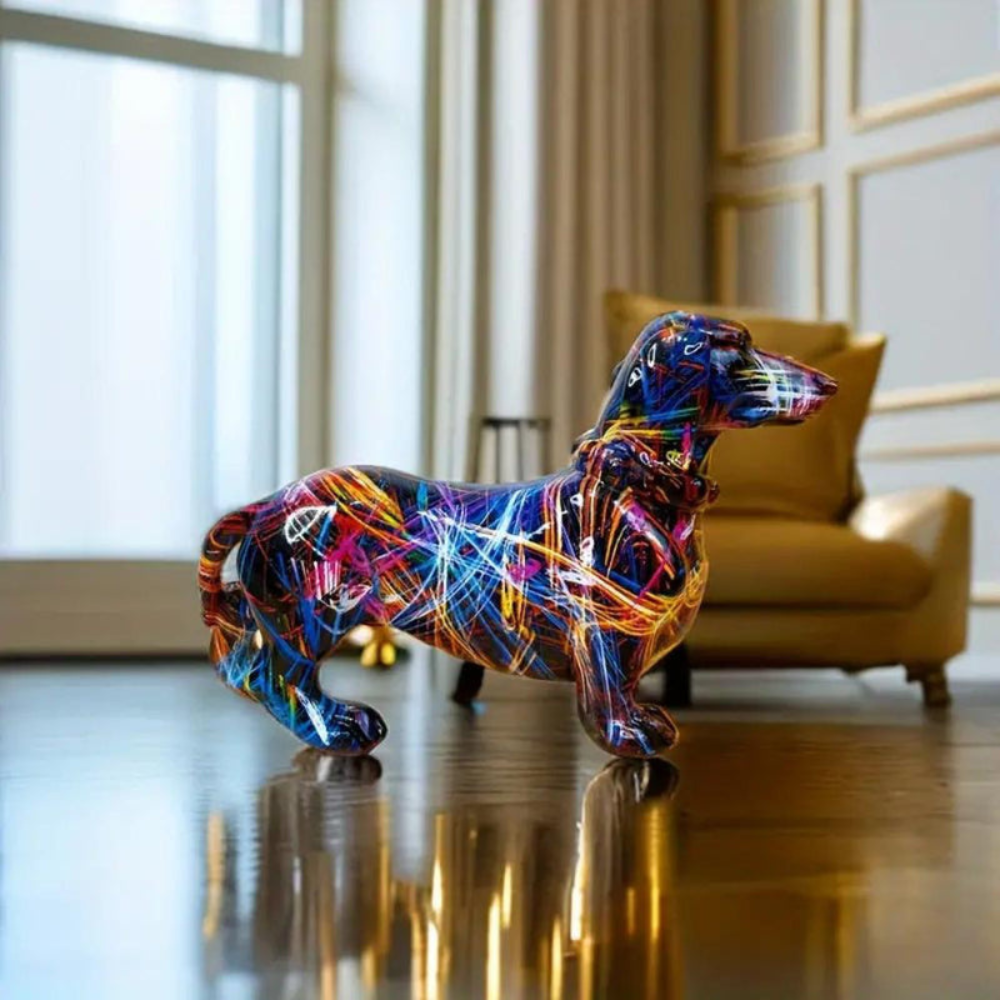 Living Room Whimsical Dachshund Figurine | Charming Home Decor Accent