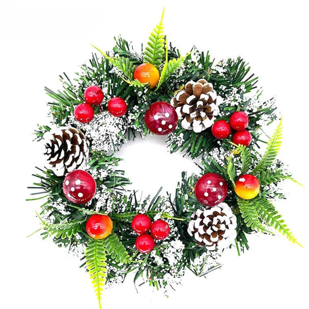 Christmas Wreath | Pinecone and Berry Decoration
