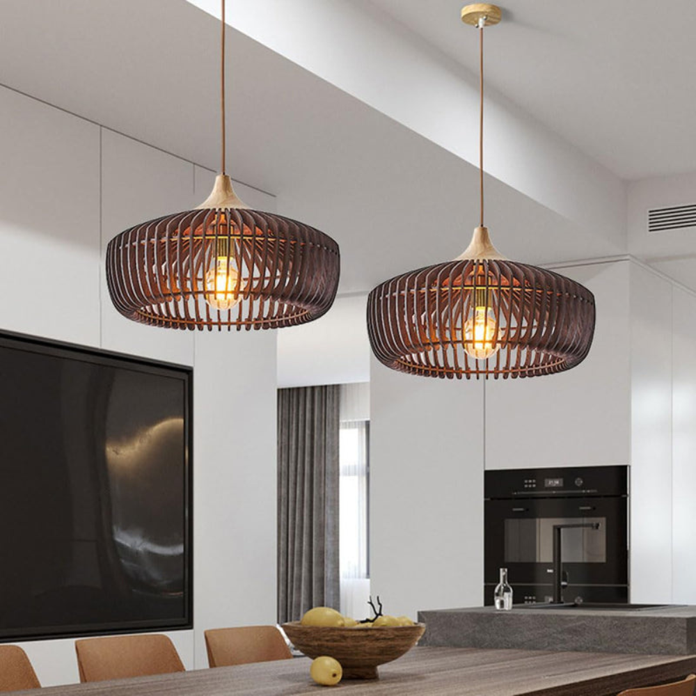Nordic-Style LED Pendant Light | Minimalist Japanese Hanging Fixture for Bedroom or Living Room