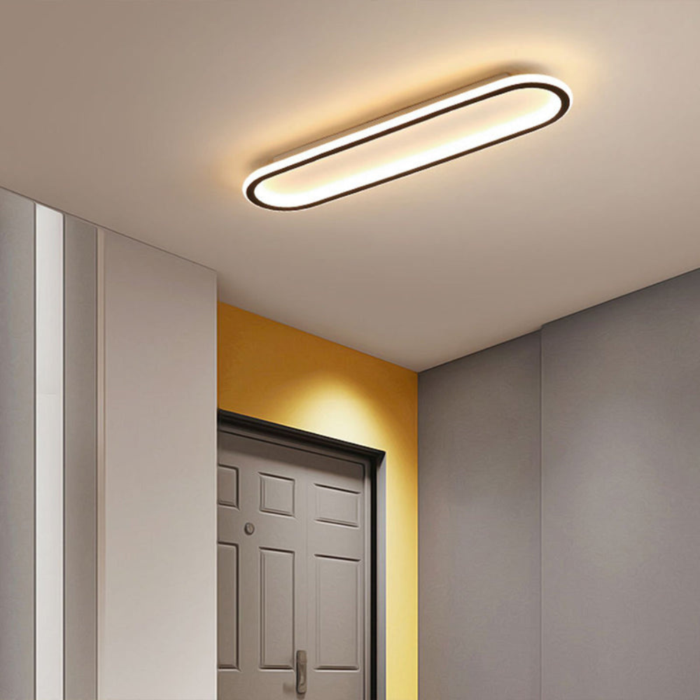 Minimalist Rectangular LED Ceiling Light | Modern Flush Mount Fixture for Living Room or Bedroom