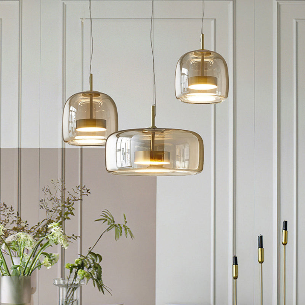 Modern Glass Pendant Light | Stylish Hanging Fixture for Living Rooms and Dining Areas