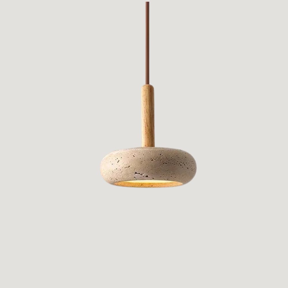 Modern Pendant Light for Bedroom or Living Room | Minimalist Stone-Inspired Design