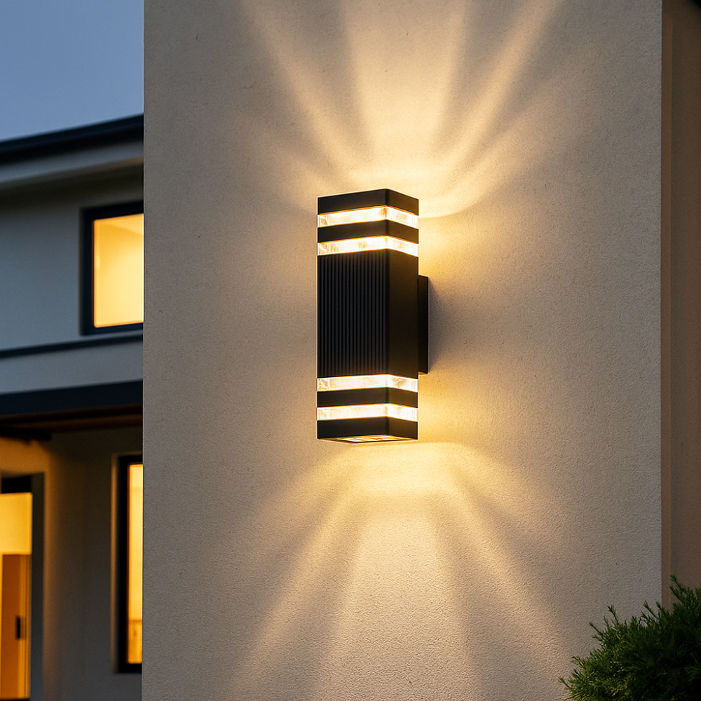Modern Up Down LED Wall Light | Waterproof Outdoor Sconce for Porch, Garden & Entryway
