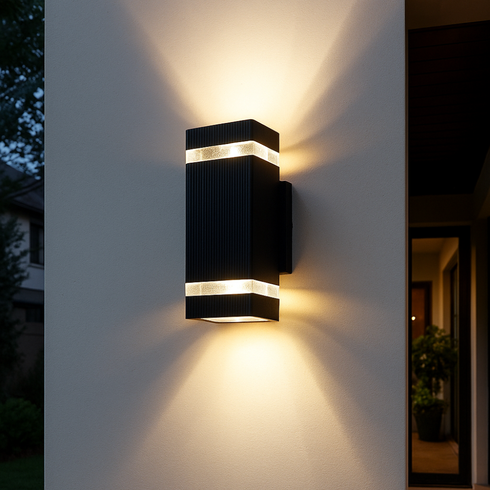 Modern Up Down LED Wall Light | Waterproof Outdoor Sconce for Porch, Garden & Entryway