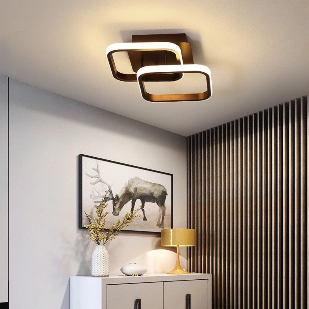 Ceiling Light | Modern Two-Ring LED Fixture for Hallways and Offices