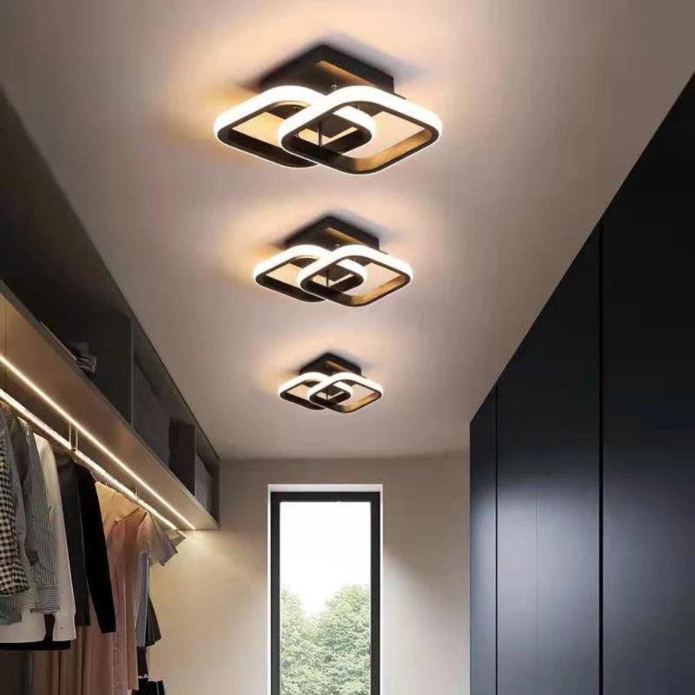 Ceiling Light | Modern Two-Ring LED Fixture for Hallways and Offices